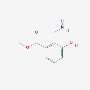 molecular formula C9H11NO3 B12567291 Methyl 2-(aminomethyl)-3-hydroxybenzoate CAS No. 184907-15-1