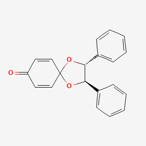 molecular formula C20H16O3 B12567346 1,4-Dioxaspiro[4.5]deca-6,9-dien-8-one, 2,3-diphenyl-, (2R,3R)- CAS No. 169267-16-7