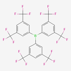molecular formula C24H9BF18 B12567349 Tris[3,5-bis(trifluoromethyl)phenyl]borane CAS No. 169116-84-1