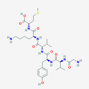 molecular formula C32H53N7O8S B12567356 Glycyl-L-valyl-L-tyrosyl-L-valyl-L-lysyl-L-methionine CAS No. 193332-74-0