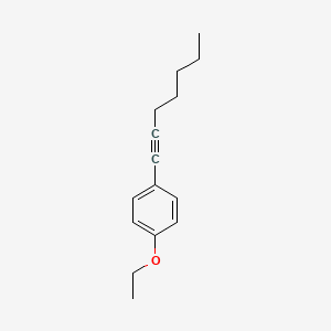 molecular formula C15H20O B12567366 1-Ethoxy-4-(hept-1-YN-1-YL)benzene CAS No. 235791-31-8