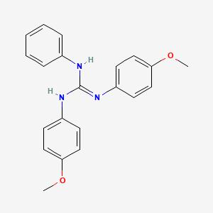molecular formula C21H21N3O2 B12567495 Guanidine, N,N'-bis(4-methoxyphenyl)-N''-phenyl- CAS No. 195532-19-5