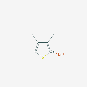 molecular formula C6H7LiS B12567527 lithium;3,4-dimethyl-2H-thiophen-2-ide CAS No. 583855-46-3