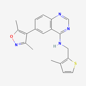 molecular formula C19H18N4OS B1256753 6-(3,5-dimethyl-4-isoxazolyl)-N-[(3-methyl-2-thiophenyl)methyl]-4-quinazolinamine 