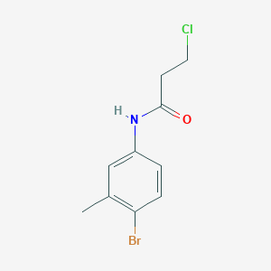 molecular formula C10H11BrClNO B12567539 Propanamide, N-(4-bromo-3-methylphenyl)-3-chloro- CAS No. 188592-61-2