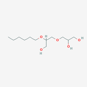molecular formula C12H26O5 B12567613 1,2-Propanediol, 3-[2-(hexyloxy)-3-hydroxypropoxy]- CAS No. 596118-96-6