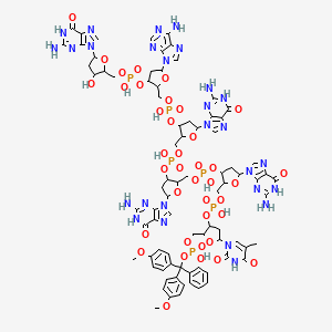 molecular formula C81H93N27O39P6 B1256767 Dimethoxytrityl-TGGGAG-3' 