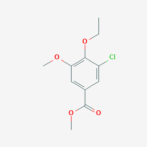 molecular formula C11H13ClO4 B12567730 Methyl 3-chloro-4-ethoxy-5-methoxybenzoate CAS No. 192512-44-0
