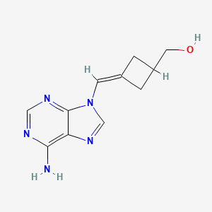 molecular formula C11H13N5O B12567748 Cyclobutanemethanol, 3-[(6-amino-9H-purin-9-yl)methylene]- CAS No. 583830-03-9