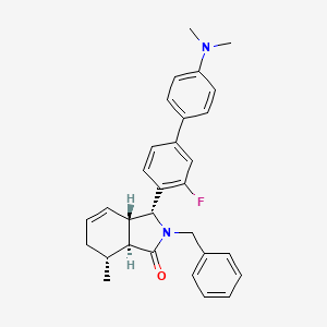 (3R,3aS,7R,7aS)-3-[4-[4-(dimethylamino)phenyl]-2-fluorophenyl]-7-methyl-2-(phenylmethyl)-3a,6,7,7a-tetrahydro-3H-isoindol-1-one