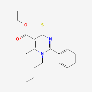 molecular formula C18H22N2O2S B1256780 Ethyl 1-butyl-6-methyl-2-phenyl-4-thioxo-1,4-dihydro-5-pyrimidinecarboxylate 