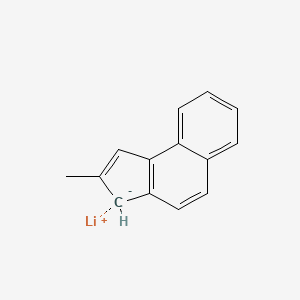 molecular formula C14H11Li B12567817 lithium;2-methyl-3H-cyclopenta[a]naphthalen-3-ide CAS No. 354821-79-7