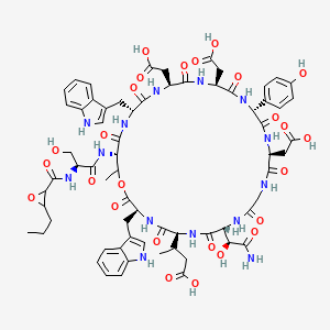 molecular formula C67H80N14O26 B1256783 Calcium-dependent antibiotic 