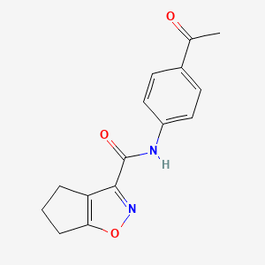 molecular formula C15H14N2O3 B1256785 N-(4-acetylphenyl)-5,6-dihydro-4H-cyclopenta[d]isoxazole-3-carboxamide 