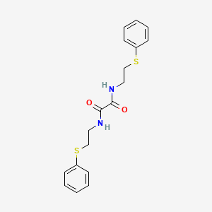 molecular formula C18H20N2O2S2 B12567851 N~1~,N~2~-Bis[2-(phenylsulfanyl)ethyl]ethanediamide CAS No. 191980-39-9