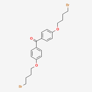 molecular formula C21H24Br2O3 B12567866 Methanone, bis[4-(4-bromobutoxy)phenyl]- CAS No. 288248-48-6