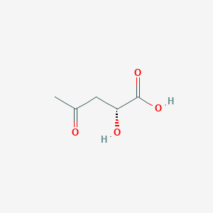 molecular formula C5H8O4 B125679 (2R)-2-hydroxy-4-oxopentanoic acid CAS No. 150337-73-8
