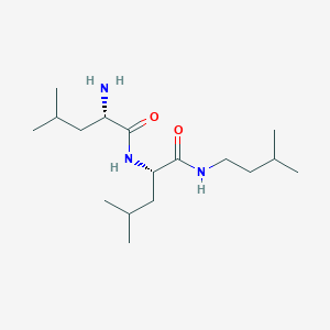 molecular formula C17H35N3O2 B12567932 L-Leucyl-N-(3-methylbutyl)-L-leucinamide CAS No. 497182-33-9