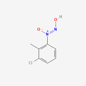 molecular formula C7H7ClN2O2 B12567975 Benzenamine, 3-chloro-N-hydroxy-2-methyl-N-nitroso- 