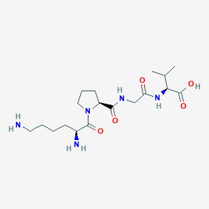 molecular formula C18H33N5O5 B12567999 L-Lysyl-L-prolylglycyl-L-valine CAS No. 160210-26-4