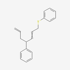 molecular formula C19H20S B12568020 [(4-Phenylhepta-2,6-dien-1-yl)sulfanyl]benzene CAS No. 189887-06-7