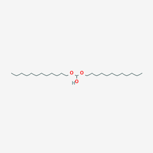 molecular formula C25H52O3 B12568055 Bis(dodecyloxy)methanol CAS No. 186669-48-7