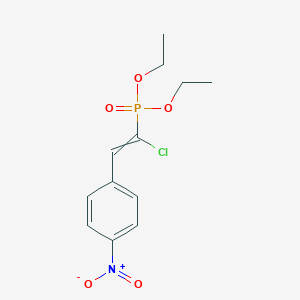 molecular formula C12H15ClNO5P B12568057 Diethyl [1-chloro-2-(4-nitrophenyl)ethenyl]phosphonate CAS No. 191476-76-3