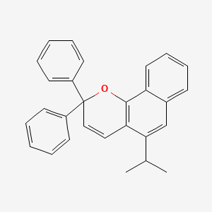 molecular formula C28H24O B12568061 2,2-Diphenyl-5-(propan-2-yl)-2H-naphtho[1,2-b]pyran CAS No. 217940-11-9