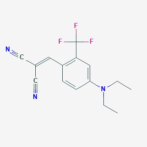 molecular formula C15H14F3N3 B12568075 {[4-(Diethylamino)-2-(trifluoromethyl)phenyl]methylidene}propanedinitrile CAS No. 214460-87-4
