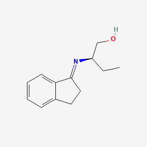 molecular formula C13H17NO B12568078 (2R)-2-[(E)-(2,3-Dihydro-1H-inden-1-ylidene)amino]butan-1-ol CAS No. 486998-78-1