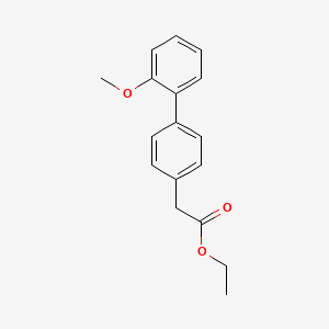 molecular formula C17H18O3 B12568085 (2'-Methoxy-biphenyl-4-yl)-acetic acid ethyl ester CAS No. 266370-57-4