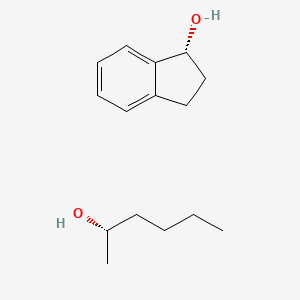 molecular formula C15H24O2 B12568099 (1R)-2,3-dihydro-1H-inden-1-ol;(2S)-hexan-2-ol CAS No. 494867-40-2