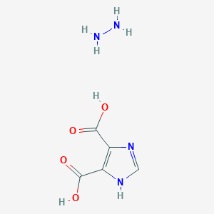molecular formula C5H8N4O4 B12568135 1H-Imidazole-4,5-dicarboxylic acid--hydrazine (1/1) CAS No. 438243-94-8
