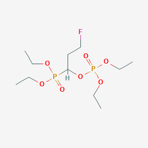 molecular formula C11H25FO7P2 B12568163 Diethyl {1-[(diethoxyphosphoryl)oxy]-3-fluoropropyl}phosphonate CAS No. 184900-22-9