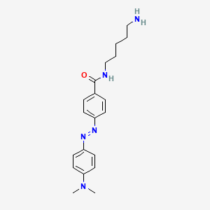 molecular formula C20H27N5O B12568224 N-(5-Aminopentyl)-4-{(E)-[4-(dimethylamino)phenyl]diazenyl}benzamide CAS No. 189764-69-0