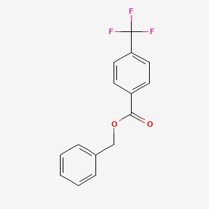 molecular formula C15H11F3O2 B12568231 Benzoic acid, 4-(trifluoromethyl)-, phenylmethyl ester CAS No. 474308-35-5