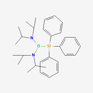 molecular formula C30H43BN2Si B12568261 Boranediamine, N,N,N',N'-tetrakis(1-methylethyl)-1-(triphenylsilyl)- CAS No. 301181-39-5