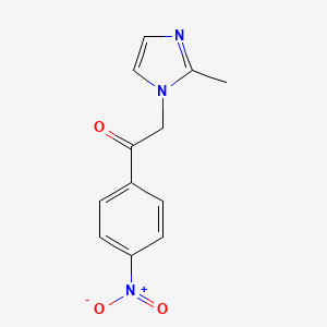 molecular formula C12H11N3O3 B12568285 2-(2-Methylimidazol-1-yl)-1-(4-nitrophenyl)ethanone CAS No. 342801-48-3