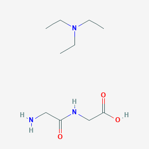 molecular formula C10H23N3O3 B12568304 2-[(2-aminoacetyl)amino]acetic acid;N,N-diethylethanamine CAS No. 194992-00-2