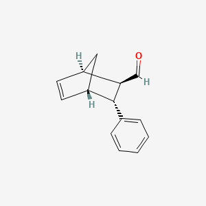 molecular formula C14H14O B12568307 Bicyclo[2.2.1]hept-5-ene-2-carboxaldehyde, 3-phenyl-, (1R,2R,3R,4S)- CAS No. 279685-67-5
