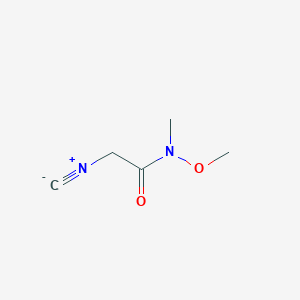 molecular formula C5H8N2O2 B12568318 Acetamide, 2-isocyano-N-methoxy-N-methyl- CAS No. 163625-26-1