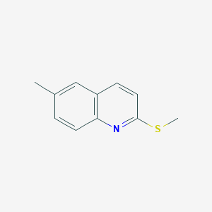 molecular formula C11H11NS B12568453 Quinoline, 6-methyl-2-(methylthio)- CAS No. 172018-49-4