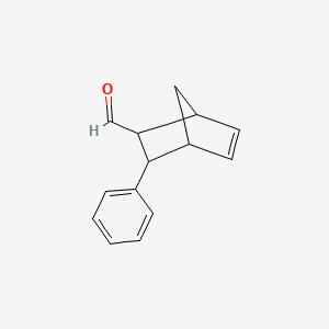 molecular formula C14H14O B12568481 Bicyclo[2.2.1]hept-5-ene-2-carboxaldehyde, 3-phenyl- CAS No. 175671-37-1