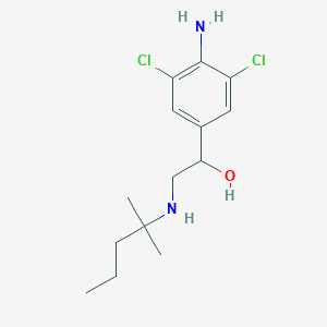 molecular formula C14H22Cl2N2O B125687 1-(4-Amino-3,5-dichlorophenyl)-2-[(2-methylpentan-2-yl)amino]ethanol CAS No. 38339-23-0