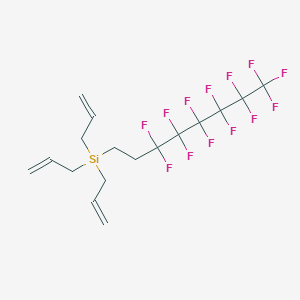 molecular formula C17H19F13Si B12568726 Tri(prop-2-en-1-yl)(3,3,4,4,5,5,6,6,7,7,8,8,8-tridecafluorooctyl)silane CAS No. 193828-95-4
