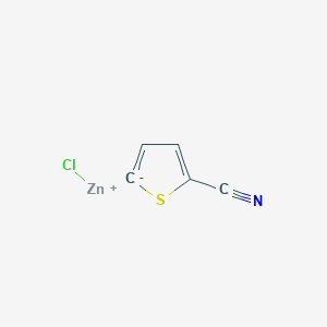 molecular formula C5H2ClNSZn B12568731 chlorozinc(1+);2H-thiophen-2-ide-5-carbonitrile CAS No. 497839-26-6