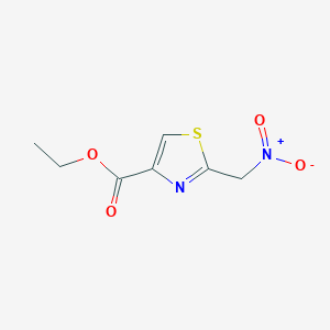molecular formula C7H8N2O4S B12568774 Ethyl 2-(nitromethyl)-1,3-thiazole-4-carboxylate CAS No. 193068-18-7
