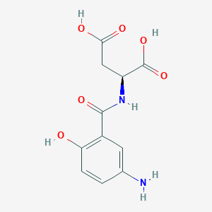 molecular formula C11H12N2O6 B12568780 L-Aspartic acid, N-(5-amino-2-hydroxybenzoyl)- CAS No. 202981-19-9