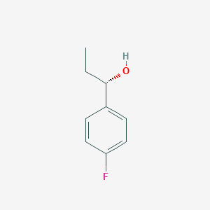 molecular formula C9H11FO B125688 (1S)-1-(4-fluorophenyl)propan-1-ol CAS No. 145438-93-3