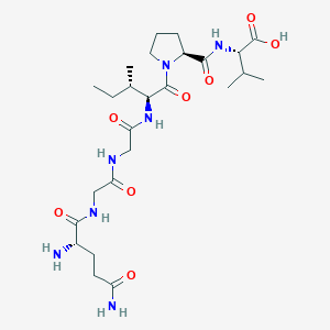 molecular formula C25H43N7O8 B12568808 L-Glutaminylglycylglycyl-L-isoleucyl-L-prolyl-L-valine CAS No. 592523-44-9